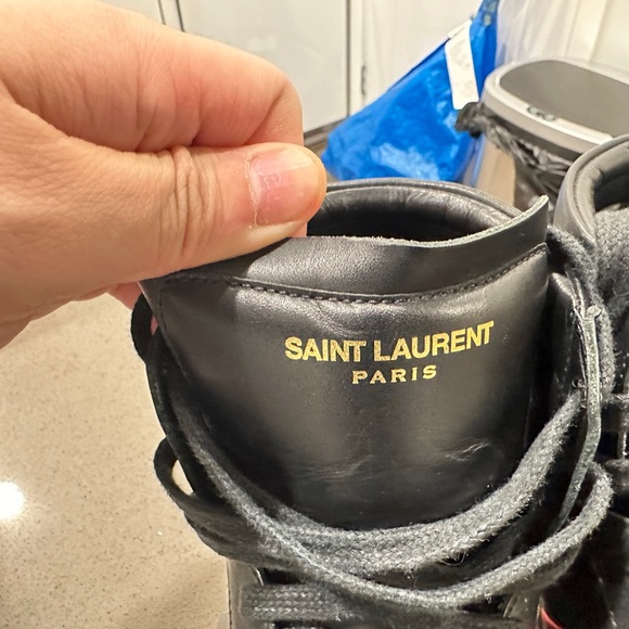 SAINT LAURENT Signature Court Classic SL/10H Leather High Top Sneakers - Picture 2 of 6
